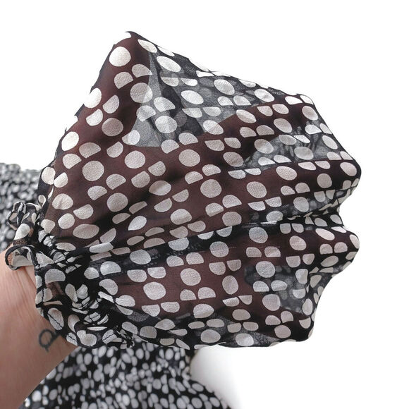 DVF Silk Off Shoulder Polka Dot Blouse | French Girl Summer | Vacation Look  NEW - Picture 15 of 16